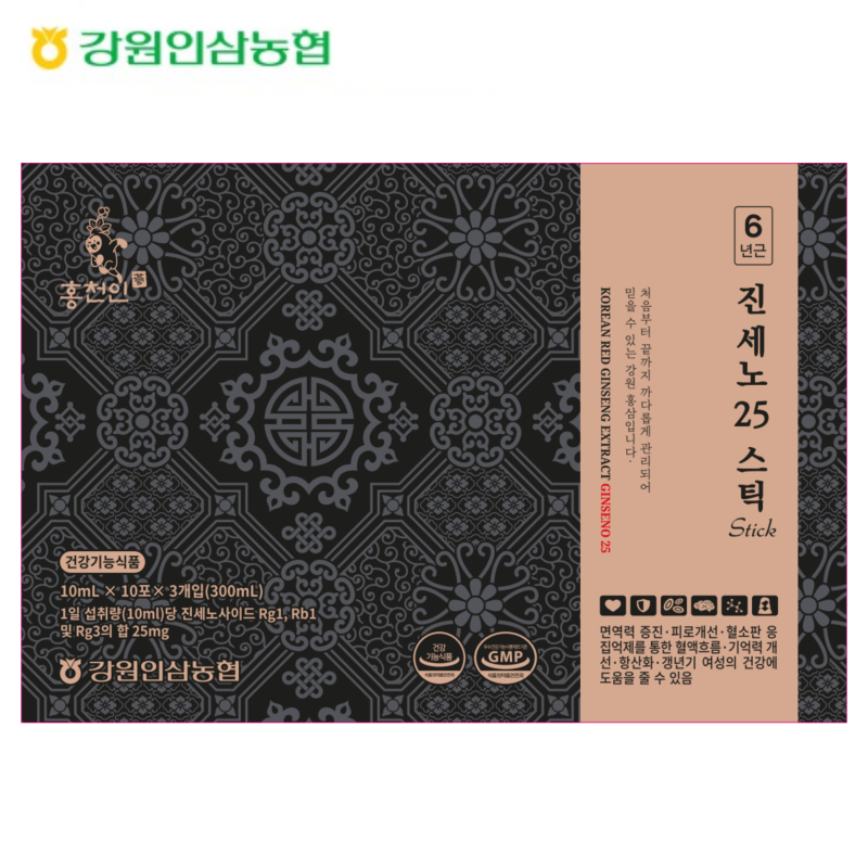 강원더몰,강원인삼농협 진세노25 스틱(10ml*30포)
