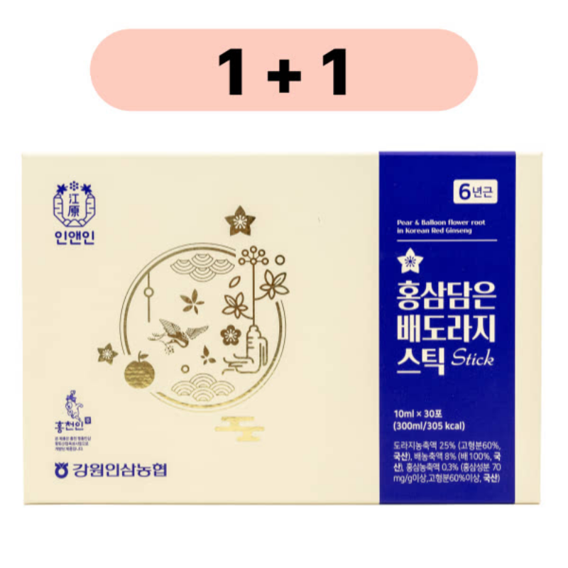 강원더몰,강원인삼농협 홍삼담은 배도라지 스틱 2개